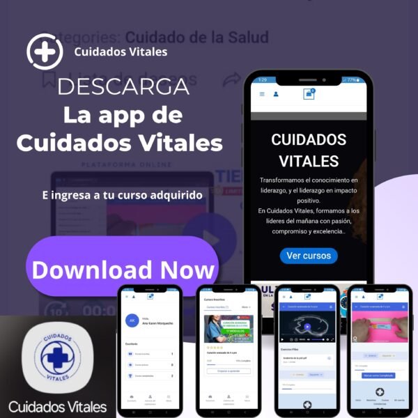 Descarga nuestra app de cuidado vitales aquí "Disponible para android"