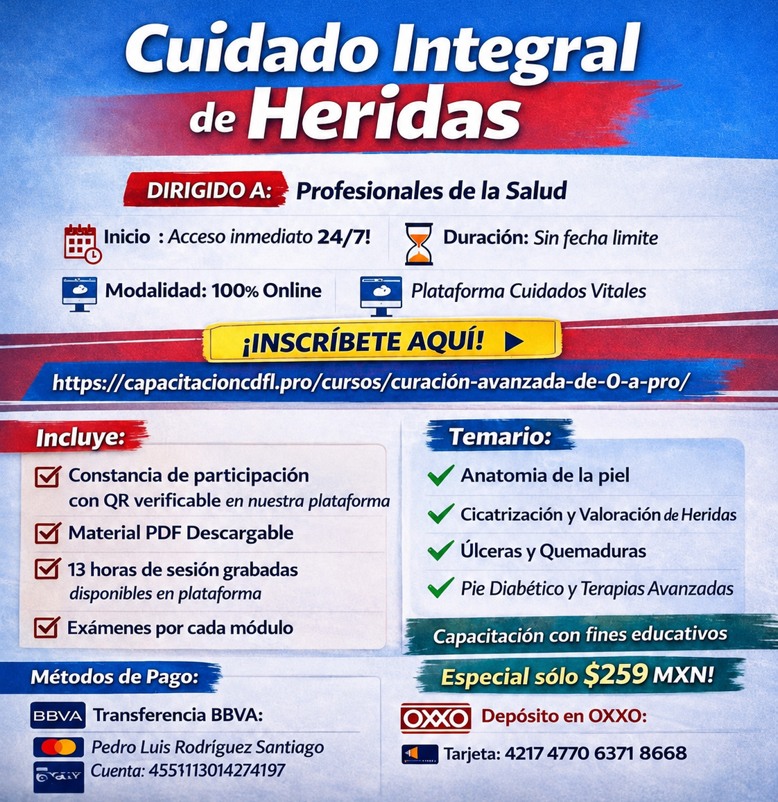 “Capacitación Asincrónica en Cuidado Integral en Heridas” version 1